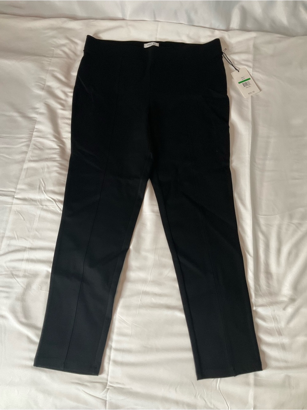 Per Se Black Straight-Leg Ponte Pants